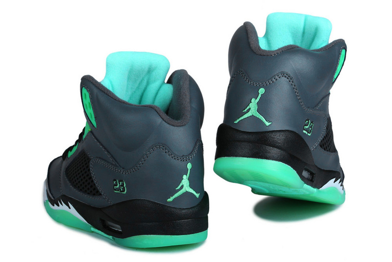 Air Jordan 5 Mens Shoes Gray/Green Online